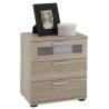 FMD Bedside Table with 3 Drawers Oak Tree Colour oak Quantity in Package 1 