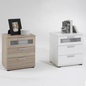 FMD Bedside Table with 3 Drawers - Oak Tree | Hipomarket UK