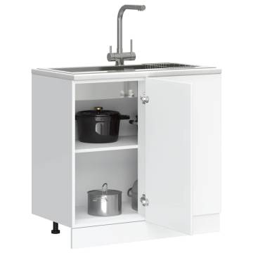 Kalmar White Kitchen Base Cabinet - Durable & Spacious