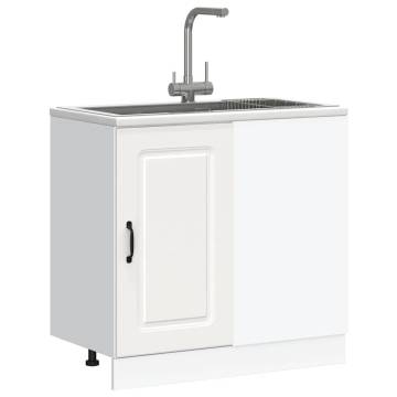 Kalmar White Kitchen Base Cabinet - Durable & Spacious