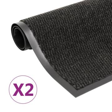 Dust Control Mats - 2 pcs Rectangular 90x150 cm Black