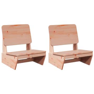 Garden Chairs 2 pcs - Solid Douglas Wood - Hipomarket UK