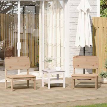 Garden Chairs 2 pcs - Solid Pinewood for Outdoor Relaxation