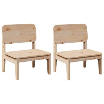 Garden Chairs 2 pcs - Solid Pinewood for Outdoor Relaxation