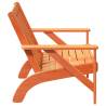 Garden Adirondack Chair - Wax Brown Solid Wood Pine