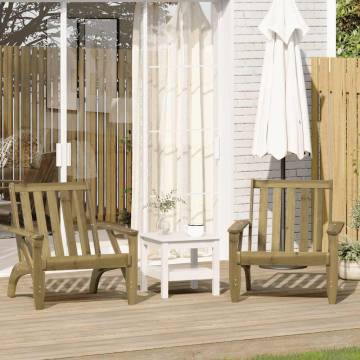 Buy Garden Adirondack Chairs - 2 pcs Pine Wood Set