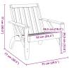 Buy Garden Adirondack Chairs - 2 pcs Pine Wood Set