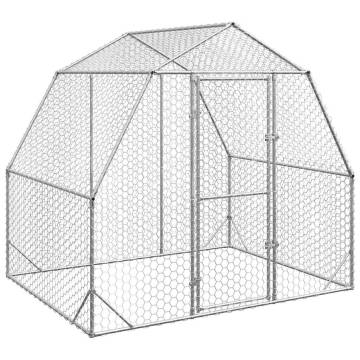 Chicken Run 2.5x2x2.25m Galvanised Steel - Durable & Safe