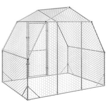 Chicken Run 2.5x2x2.25m Galvanised Steel - Durable & Safe