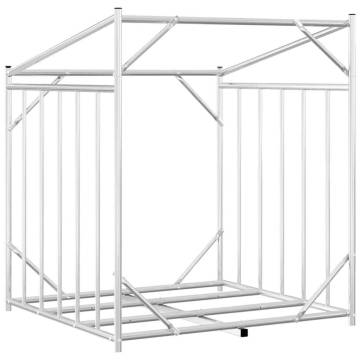 vidaxL Firewood Rack with Rain Cover | Durable Galvanised Steel