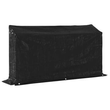 vidaxL Firewood Rack with Rain Cover - Durable Storage Solution