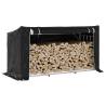 vidaxL Firewood Rack with Rain Cover 200.5x80.5x110.5 cm Galvanised Steel Size 200.5 x 80.5 x 110.5 cm 