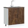 Sink Base Cabinet Lucca - Smoked Oak | Hipomarket UK