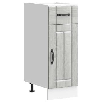 Lucca Grey Sonoma Kitchen Base Cabinet - Durable Wood Design