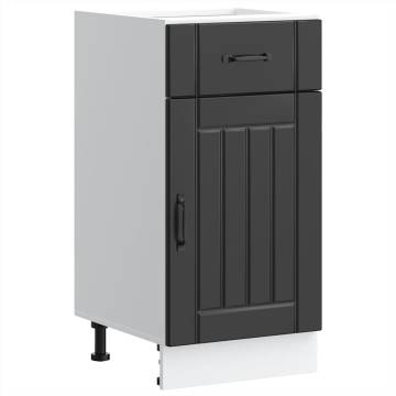 Lucca Black Kitchen Base Cabinet | Durable Storage Solution