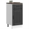 Lucca Black Kitchen Base Cabinet | Durable Storage Solution