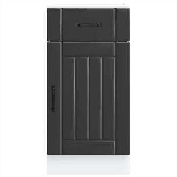 Lucca Black Kitchen Base Cabinet | Durable Storage Solution