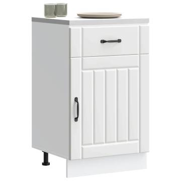 Kitchen Base Cabinet Lucca White - Stylish & Durable Storage