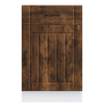 Lucca Smoked Oak Kitchen Base Cabinet | Durable & Stylish