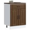  Kitchen Base Cabinet Lucca Brown Oak Engineered Wood Colour brown oak Quantity in Package 1 Model kitchen base cabinet 60 cm Number of 