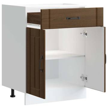 Kitchen Base Cabinet Lucca Brown Oak - Durable & Stylish