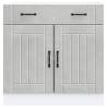 Kitchen Base Cabinet Lucca - Concrete Grey Engineered Wood