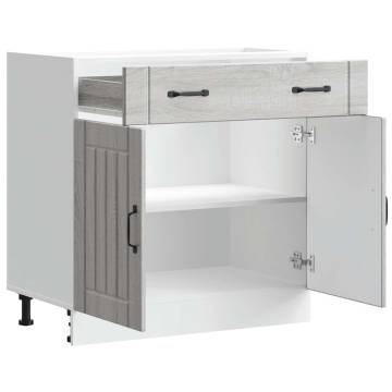 Kitchen Base Cabinet Lucca Grey Sonoma - Stylish Storage Solution