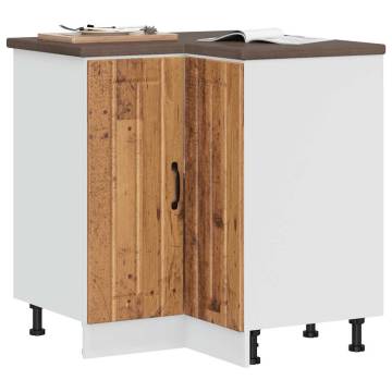 Kitchen Corner Base Cabinet Lucca - Old Wood Engineered Wood