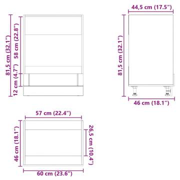 Oven Cabinet Lucca White Engineered Wood | Hipomarket UK