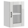 Lucca High Gloss White Kitchen Wall Cabinet with Glass Door