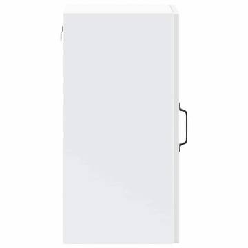 Lucca High Gloss White Kitchen Wall Cabinet with Glass Door