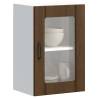  Kitchen Wall Cabinet with Glass Door Lucca Brown Oak Colour brown oak Quantity in Package 1 Model 1x wall glass cabinet (1 door) 40 cm Number of 