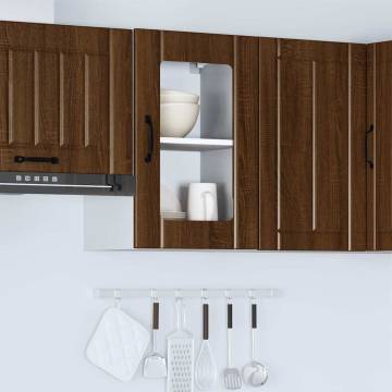 Stylish Kitchen Wall Cabinet Lucca Brown Oak - Space Saver