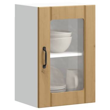 Kitchen Wall Cabinet with Glass Door - Lucca Artisan Oak | HipoMarket