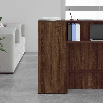 Brown Oak Storage Cabinet - Versatile & Compact | Hipomarket