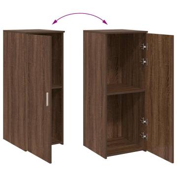 Brown Oak Storage Cabinet - Versatile & Compact | Hipomarket