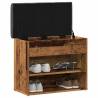 Shoe Bench Old Wood - Stylish & Functional Storage Solution