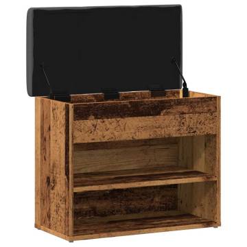 Shoe Bench Old Wood - Stylish & Functional Storage Solution