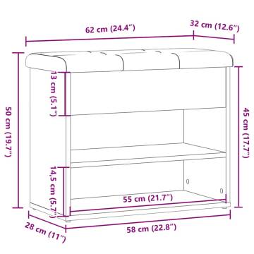 Shoe Bench Old Wood - Stylish & Functional Storage Solution