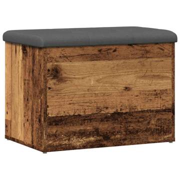 Storage Bench Old Wood 62x42 cm - Stylish & Functional