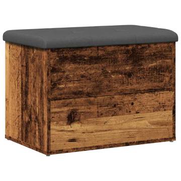 Storage Bench Old Wood 62x42 cm - Stylish & Functional