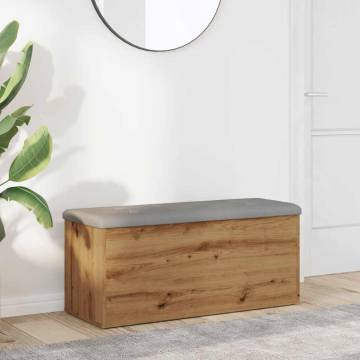 Artisan Oak Storage Bench - Stylish & Functional 102x42 cm