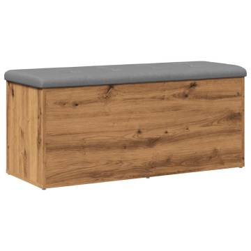 Artisan Oak Storage Bench - Stylish & Functional 102x42 cm