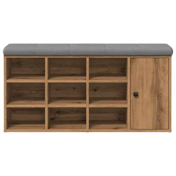 Shoe Bench Artisan Oak - 102x32x50 cm Engineered Wood