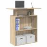  Reception Desk Sonoma Oak 100x40x104 cm Engineered Wood Colour sonoma oak 