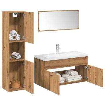 5 Piece Bathroom Furniture Set - Artisan Oak | Hipomarket