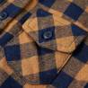 Kids' Plaid Shirt Cognac and Blue - High Quality & Affordable