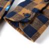 Kids' Plaid Shirt Cognac and Blue - High Quality & Affordable