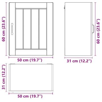 Lucca White Engineered Wood Kitchen Wall Cabinet - Hipo Market