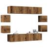  Wall Mounted TV cabinets 8 pcs Old Wood Engineered Wood Colour old wood Quantity in Package 1 Width 160 cm 